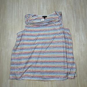 NWT Lane Bryant Sleeveless Tank Top Multicolored Striped Shirt Plus Size 22/24